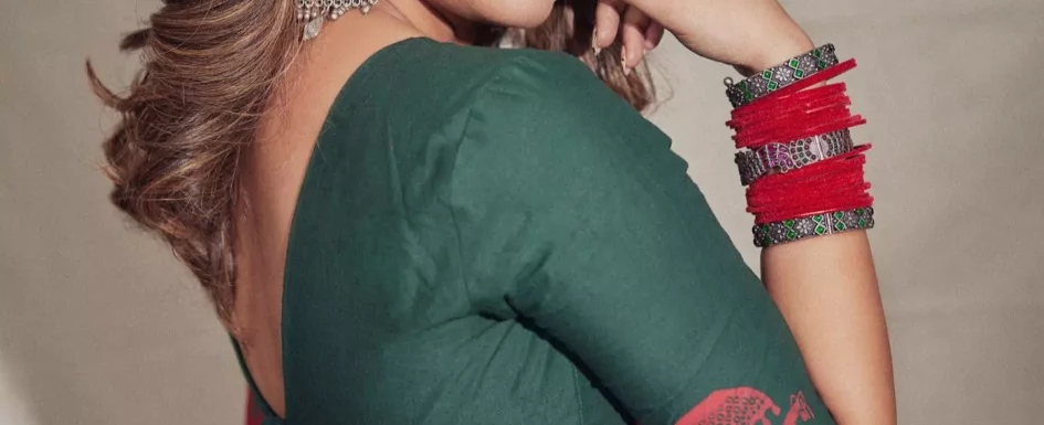 Handloom muslin Anasuya Bharadwaj