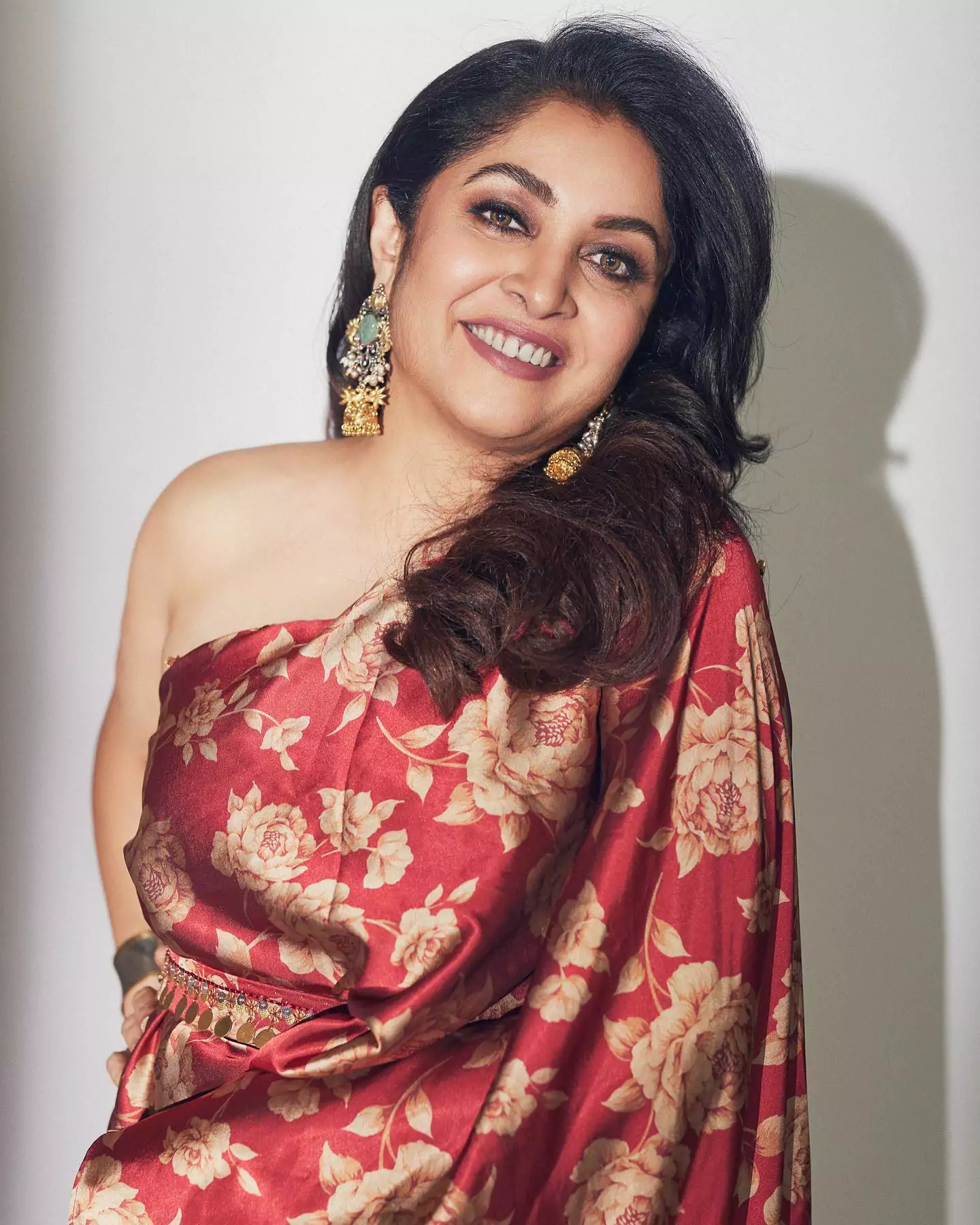 Ramya Krishna Blue Film - Ramya Krishnan's most stylish look in Saree Dress